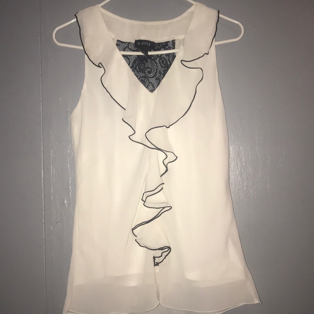 white and black blouse